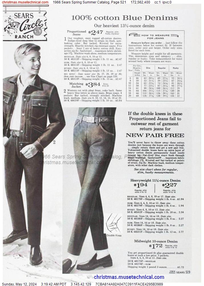 1966 Sears Spring Summer Catalog, Page 521