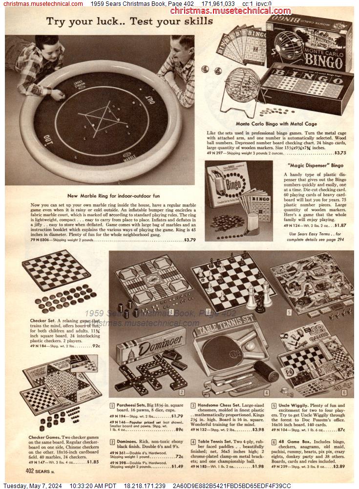 1959 Sears Christmas Book, Page 402