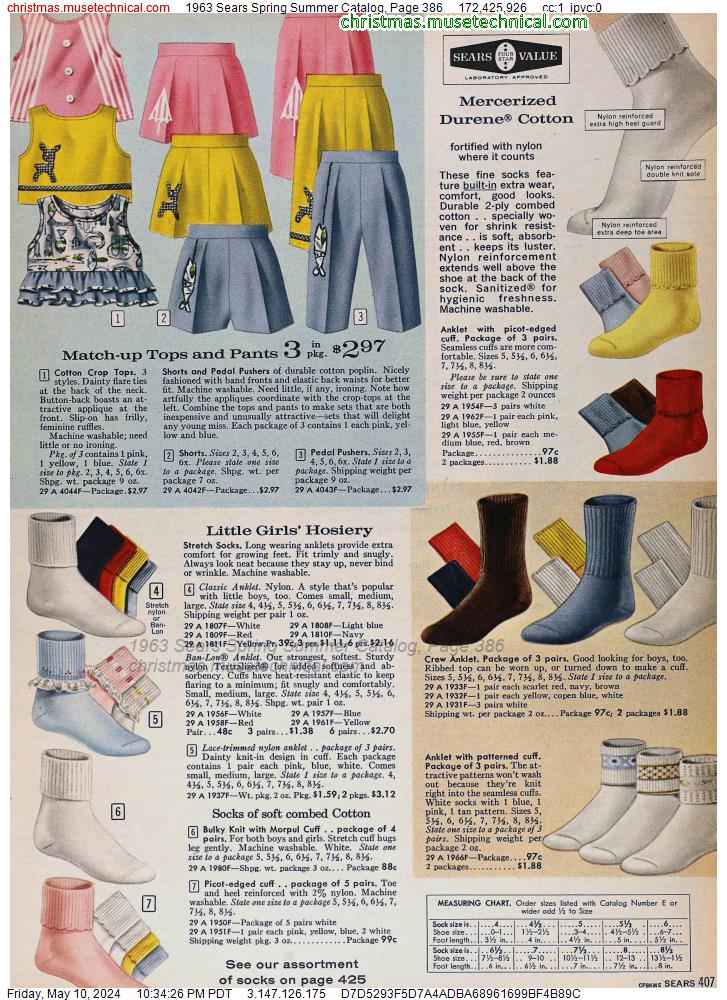 1963 Sears Spring Summer Catalog, Page 386