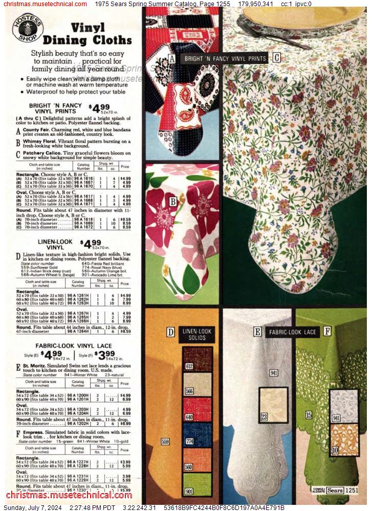 1975 Sears Spring Summer Catalog, Page 1255