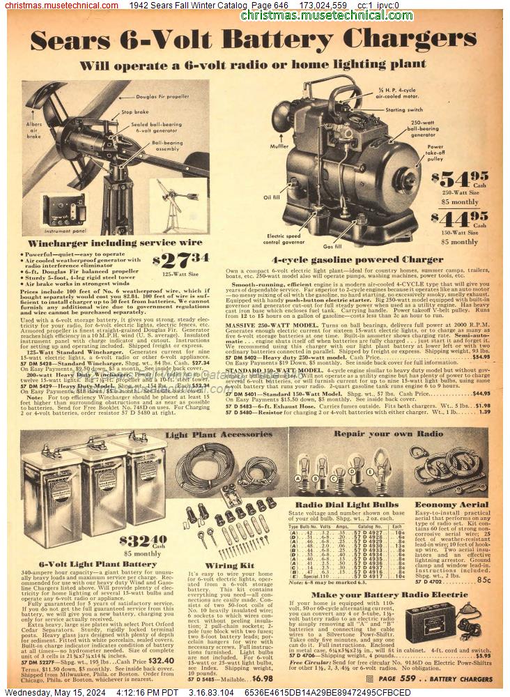 1942 Sears Fall Winter Catalog, Page 646