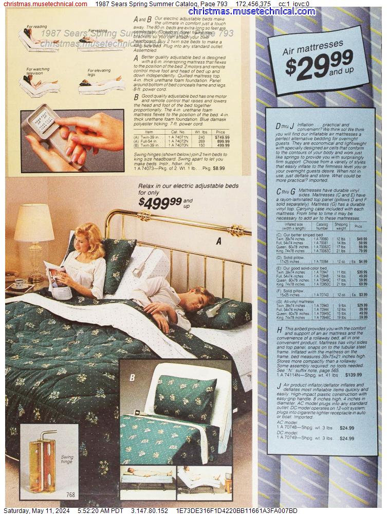 1987 Sears Spring Summer Catalog, Page 793