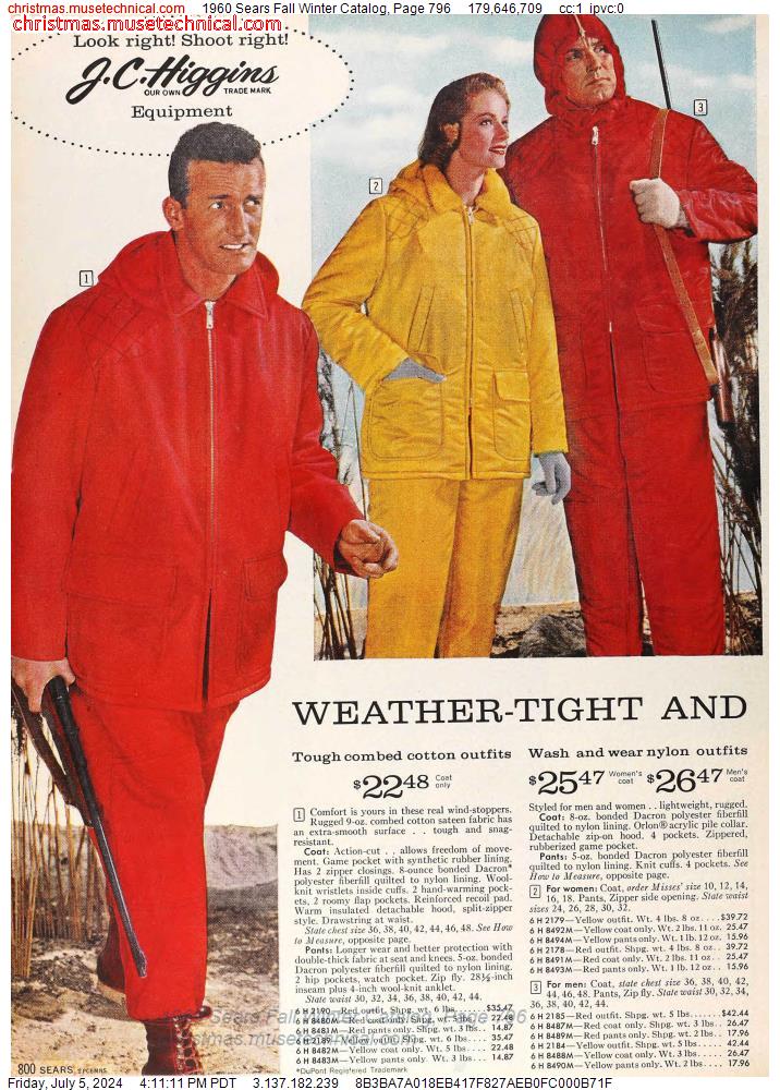 1960 Sears Fall Winter Catalog, Page 796