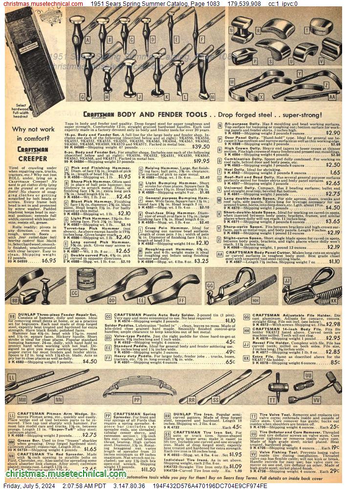 1951 Sears Spring Summer Catalog, Page 1083