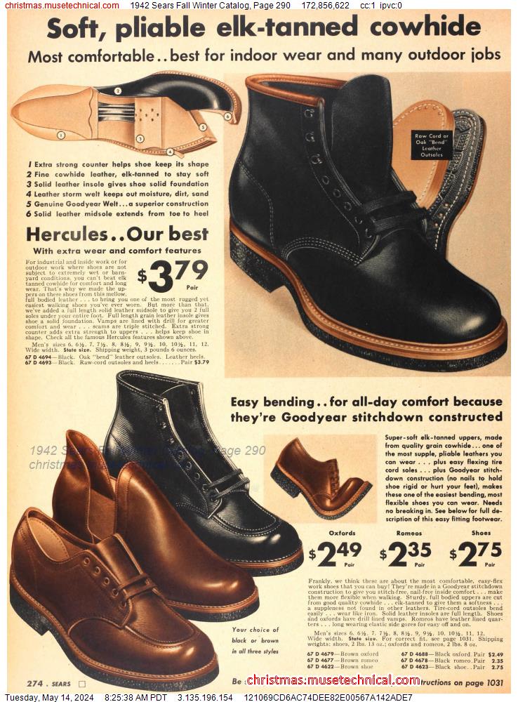 1942 Sears Fall Winter Catalog, Page 290