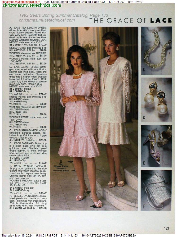 1992 Sears Spring Summer Catalog, Page 133