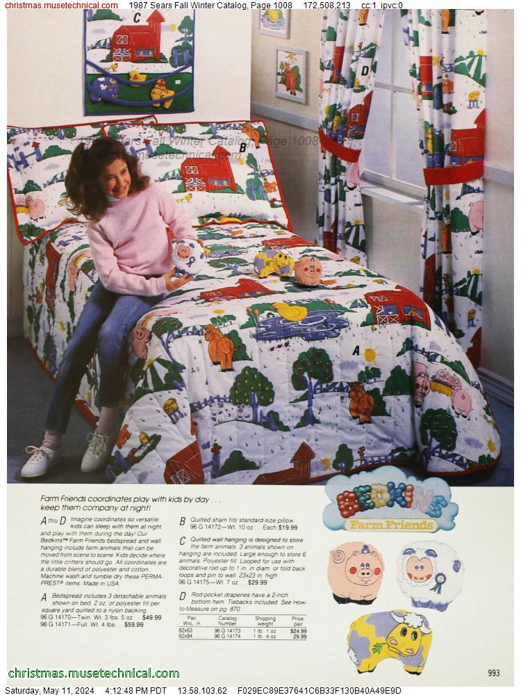 1987 Sears Fall Winter Catalog, Page 1008