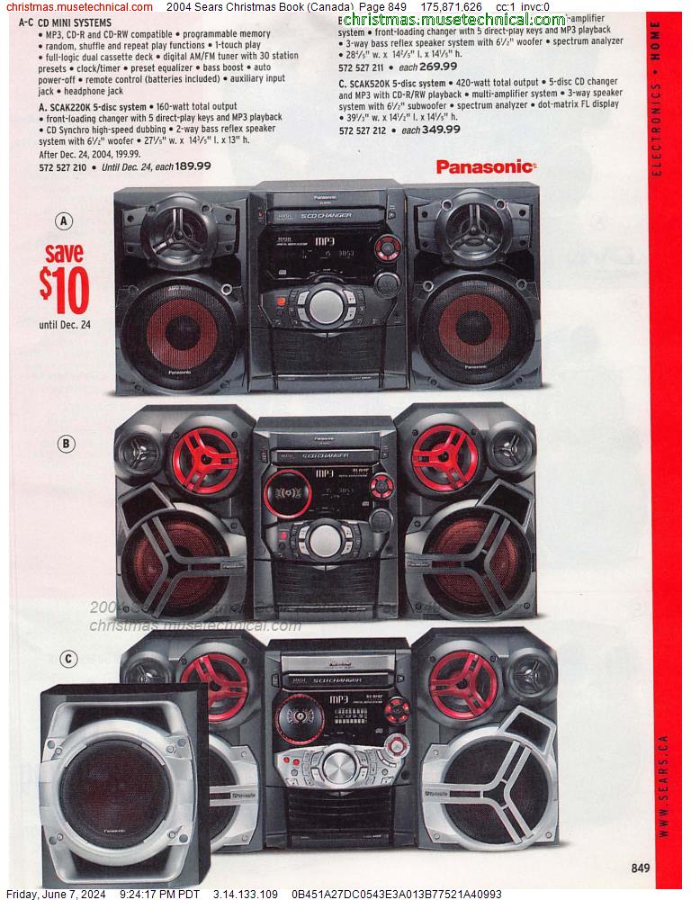 2004 Sears Christmas Book (Canada), Page 849