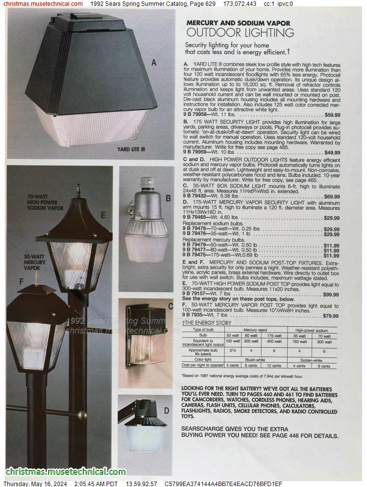 1992 Sears Spring Summer Catalog, Page 629