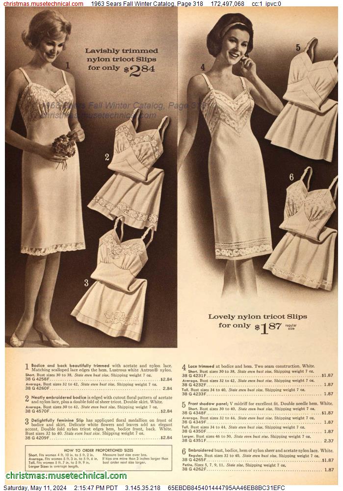 1963 Sears Fall Winter Catalog, Page 318