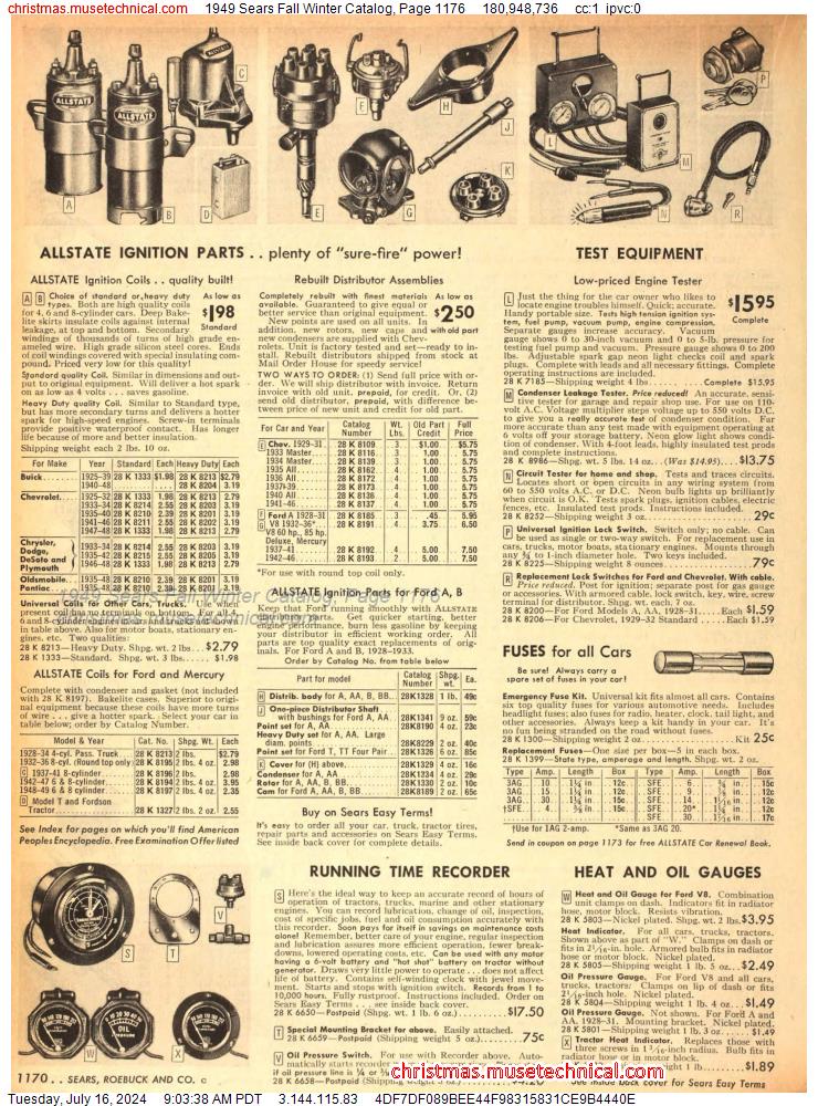 1949 Sears Fall Winter Catalog, Page 1176