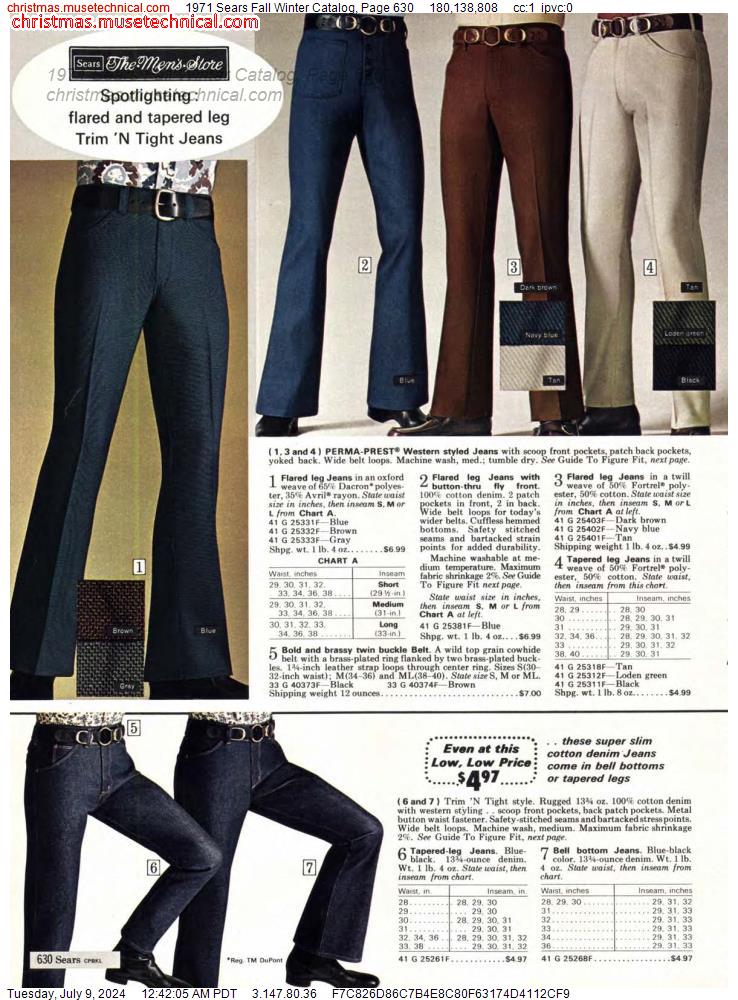 1971 Sears Fall Winter Catalog, Page 630