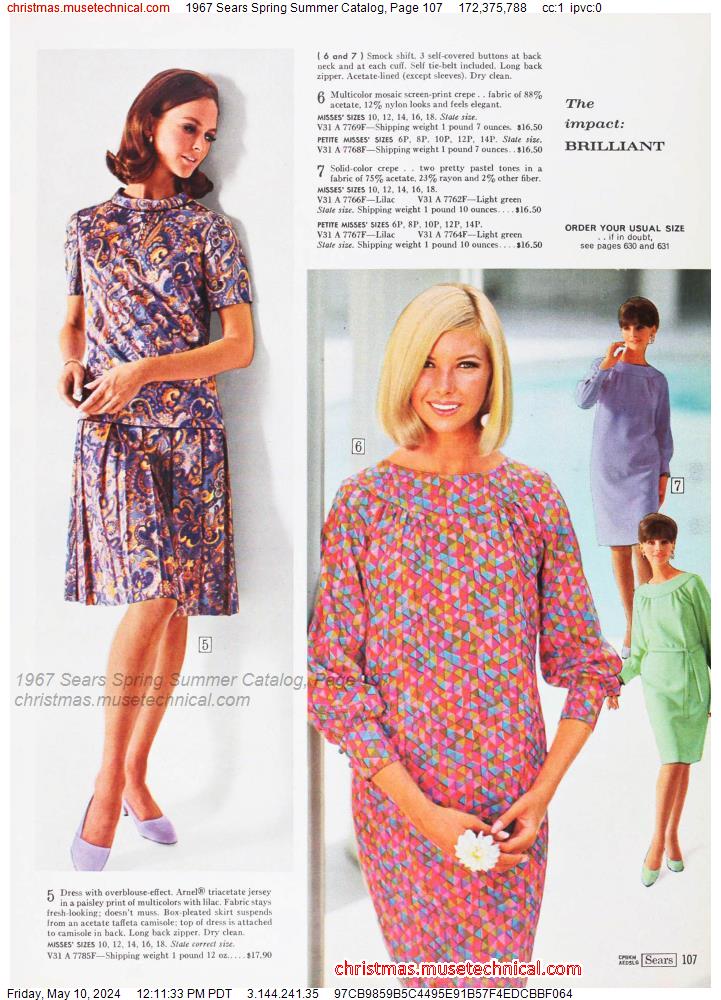 1967 Sears Spring Summer Catalog, Page 107