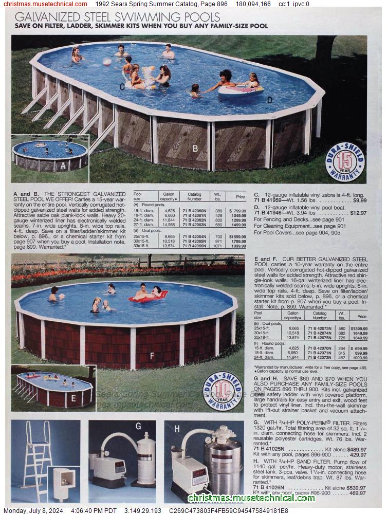 1992 Sears Spring Summer Catalog, Page 896