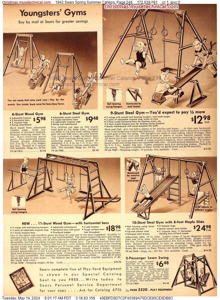 1942 Sears Spring Summer Catalog, Page 249
