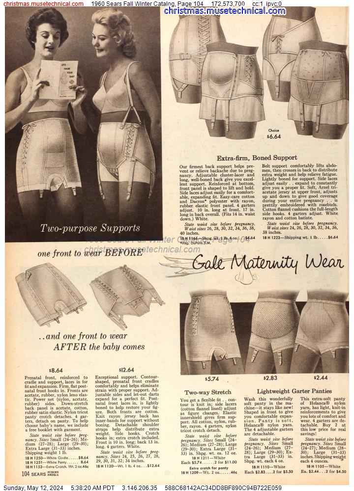 1960 Sears Fall Winter Catalog, Page 104