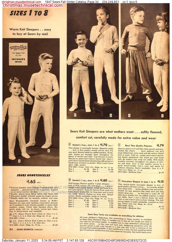 1947 Sears Fall Winter Catalog, Page 34