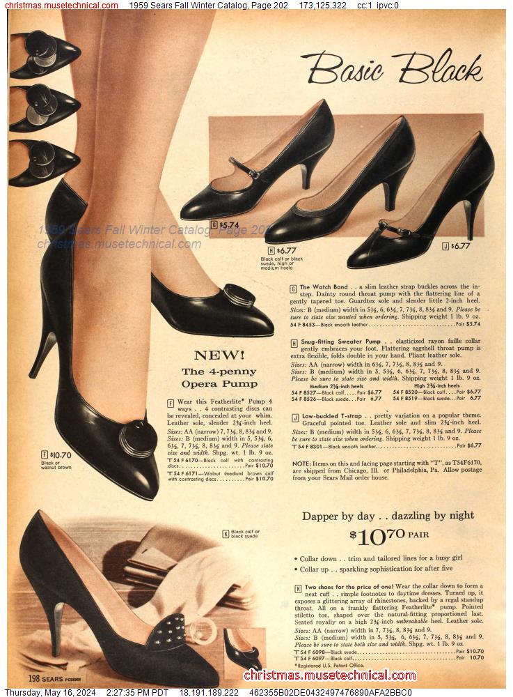1959 Sears Fall Winter Catalog, Page 202