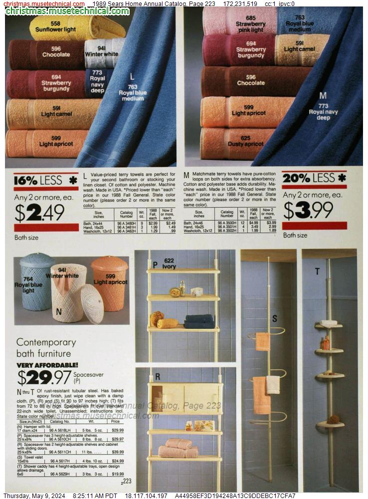 1989 Sears Home Annual Catalog, Page 223
