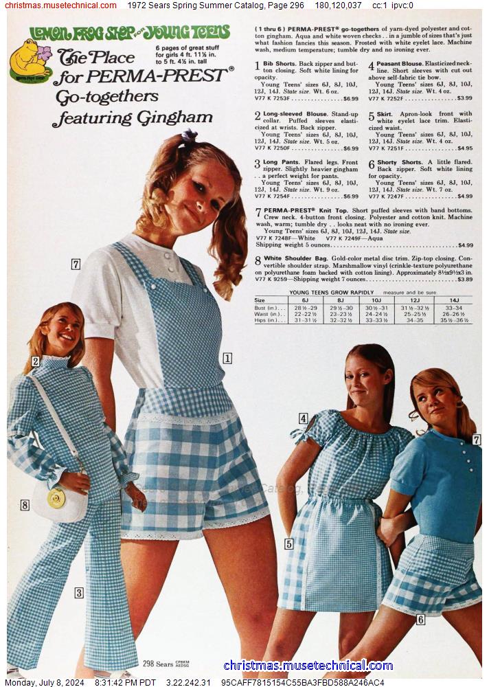 1972 Sears Spring Summer Catalog, Page 296