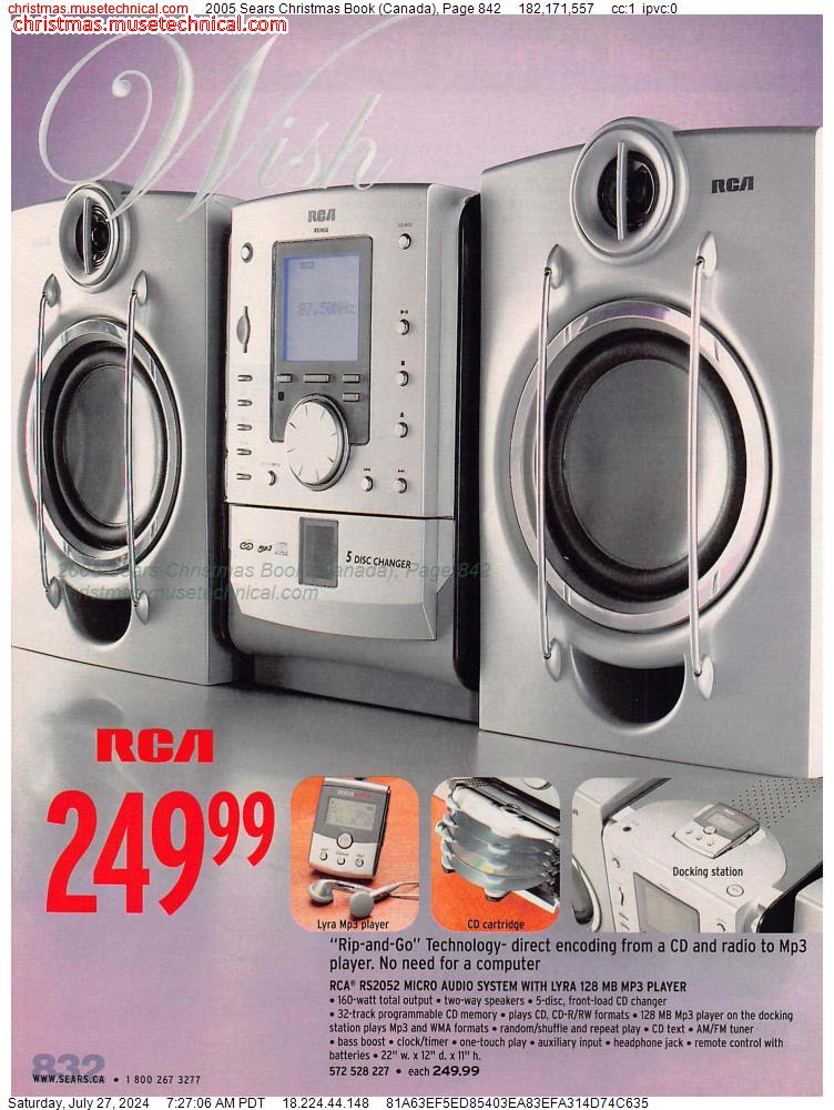 2005 Sears Christmas Book (Canada), Page 842
