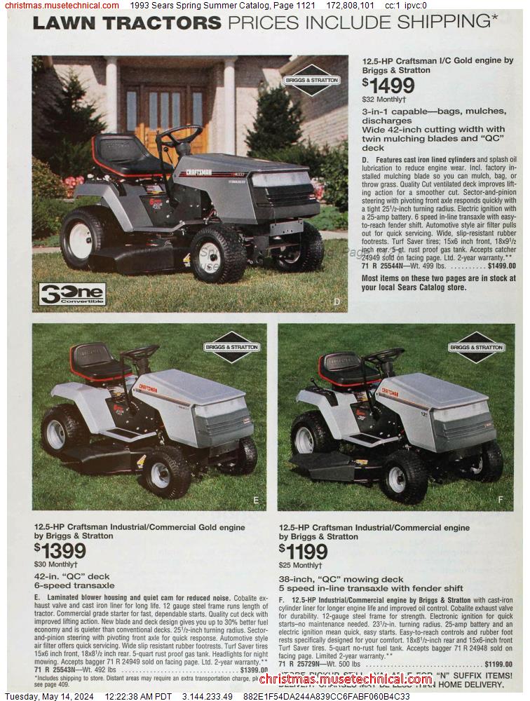 1993 Sears Spring Summer Catalog, Page 1121