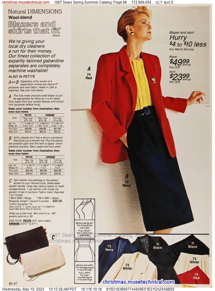 1987 Sears Spring Summer Catalog, Page 86