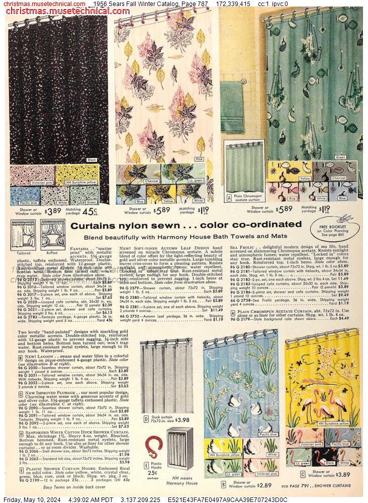 1956 Sears Fall Winter Catalog, Page 787