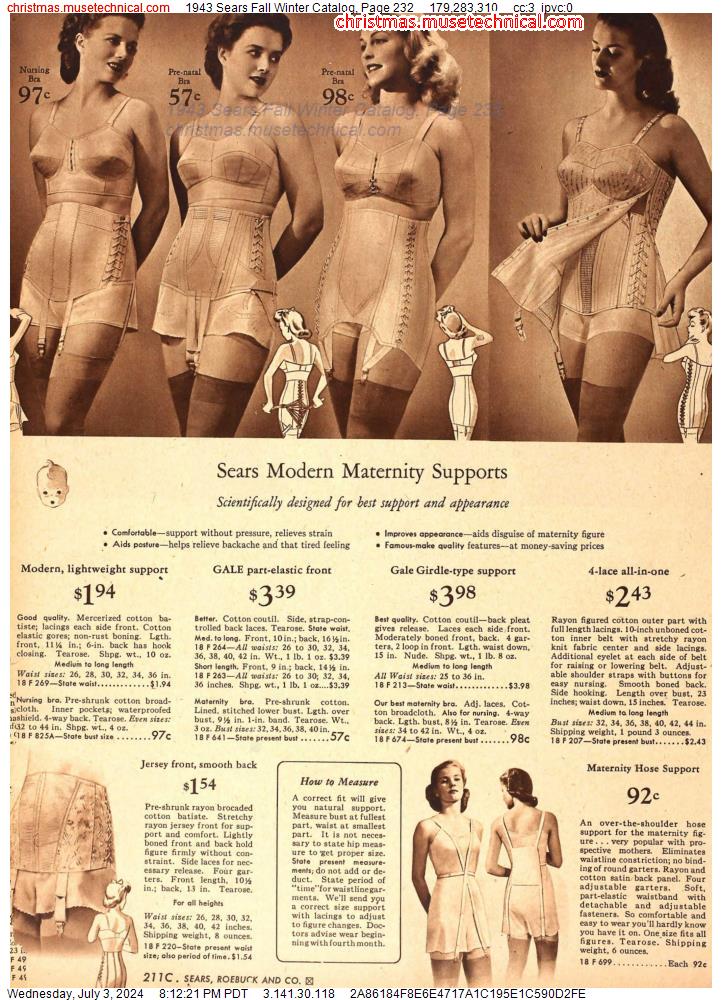 1943 Sears Fall Winter Catalog, Page 232
