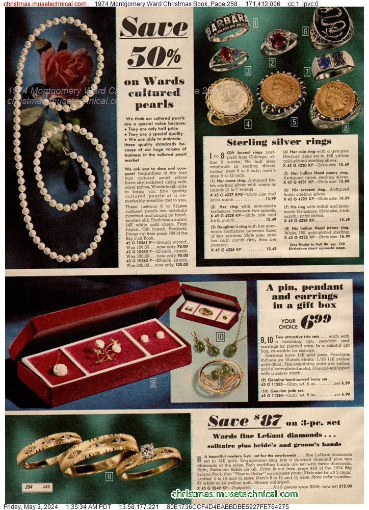 1974 Montgomery Ward Christmas Book, Page 258