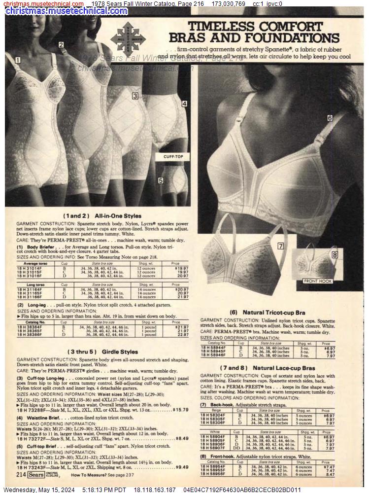 1978 Sears Fall Winter Catalog, Page 216