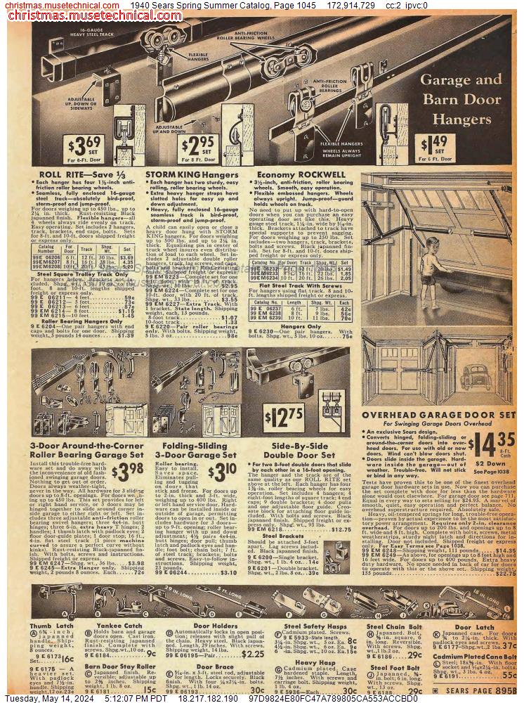 1940 Sears Spring Summer Catalog, Page 1045