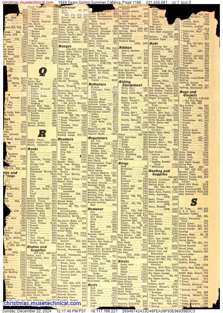 1949 Sears Spring Summer Catalog, Page 1186