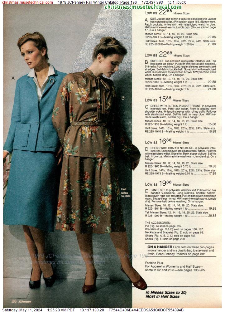 1979 JCPenney Fall Winter Catalog, Page 196