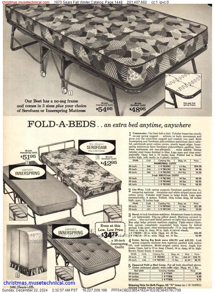 1970 Sears Fall Winter Catalog, Page 1448