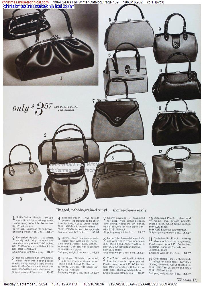 1964 Sears Fall Winter Catalog, Page 169