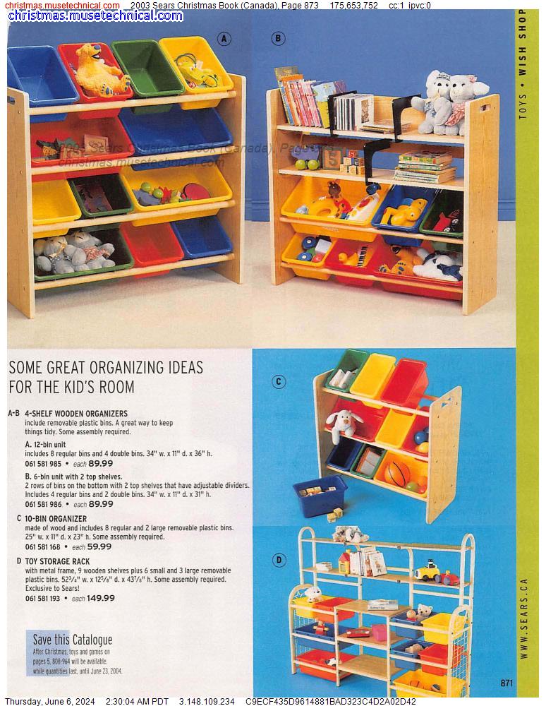 2003 Sears Christmas Book (Canada), Page 873