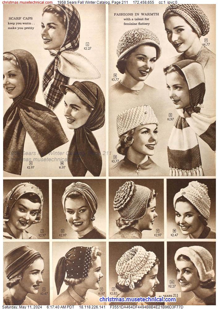 1958 Sears Fall Winter Catalog, Page 211