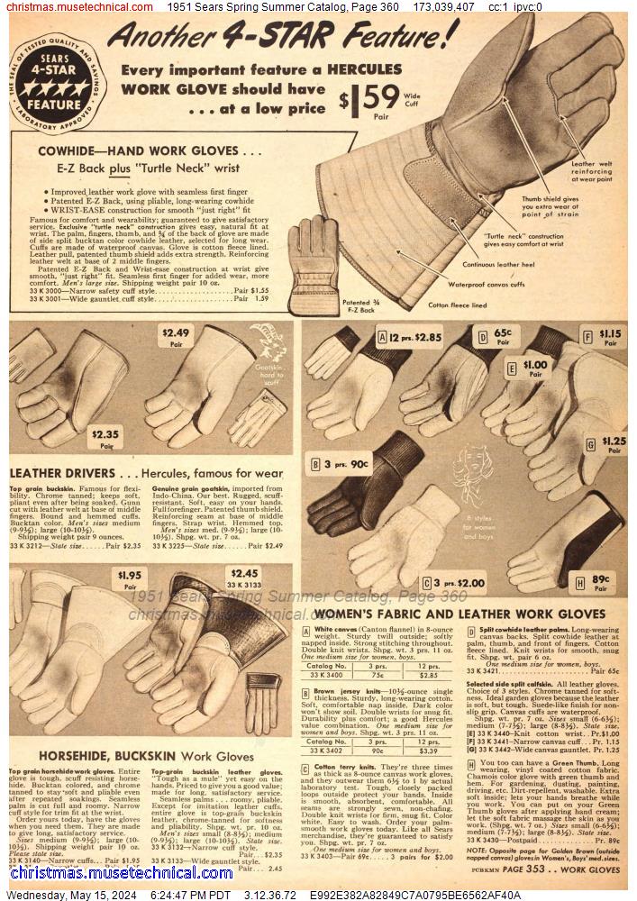 1951 Sears Spring Summer Catalog, Page 360