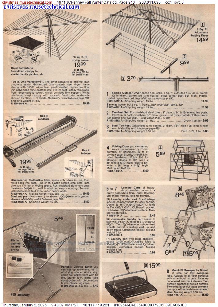 1971 JCPenney Fall Winter Catalog, Page 910