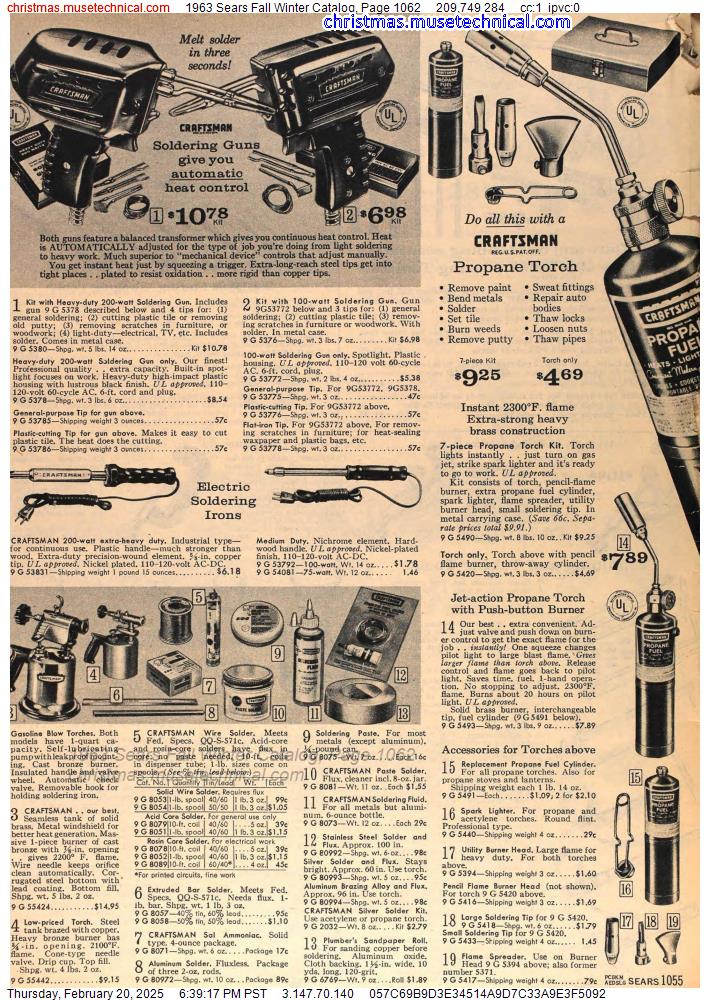 1963 Sears Fall Winter Catalog, Page 1062