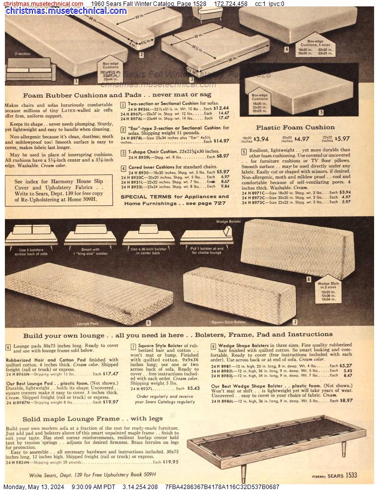 1960 Sears Fall Winter Catalog, Page 1528