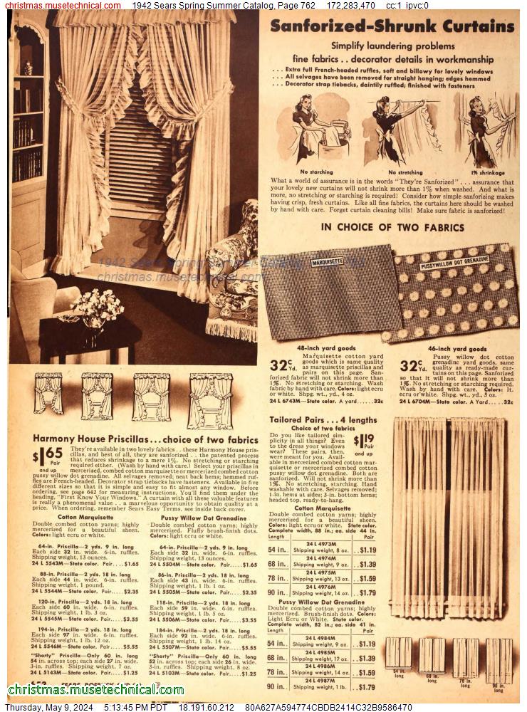 1942 Sears Spring Summer Catalog, Page 762