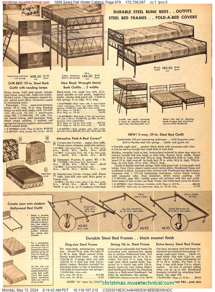 1956 Sears Fall Winter Catalog, Page 979