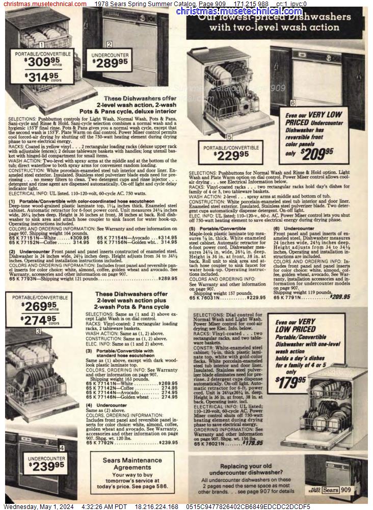 1978 Sears Spring Summer Catalog, Page 909