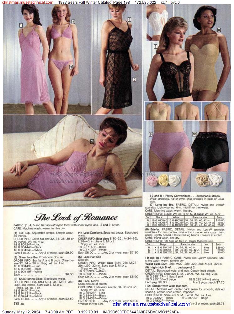 1983 Sears Fall Winter Catalog, Page 198