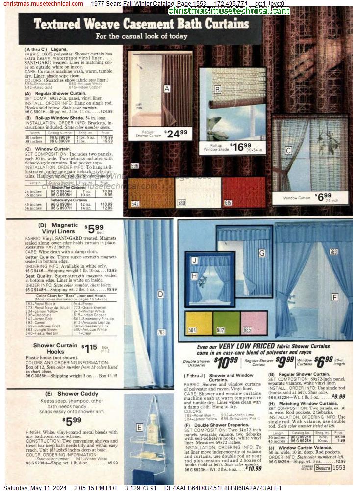 1977 Sears Fall Winter Catalog, Page 1553