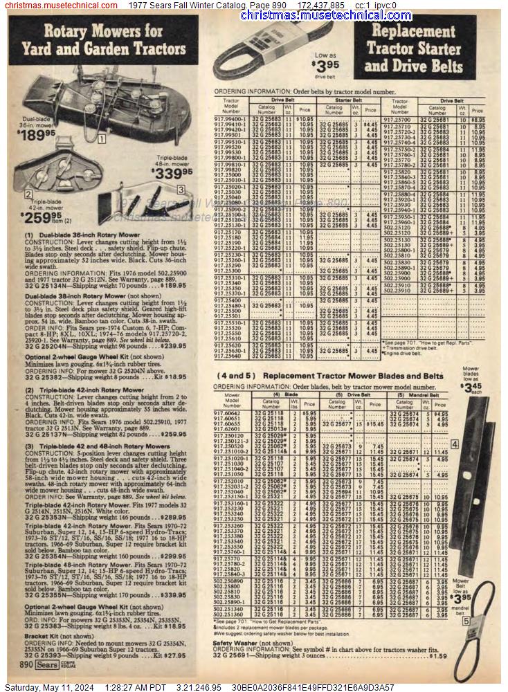 1977 Sears Fall Winter Catalog, Page 890
