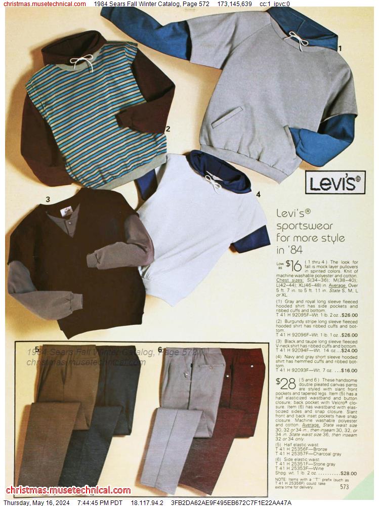 1984 Sears Fall Winter Catalog, Page 572