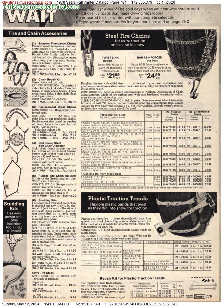 1978 Sears Fall Winter Catalog, Page 781